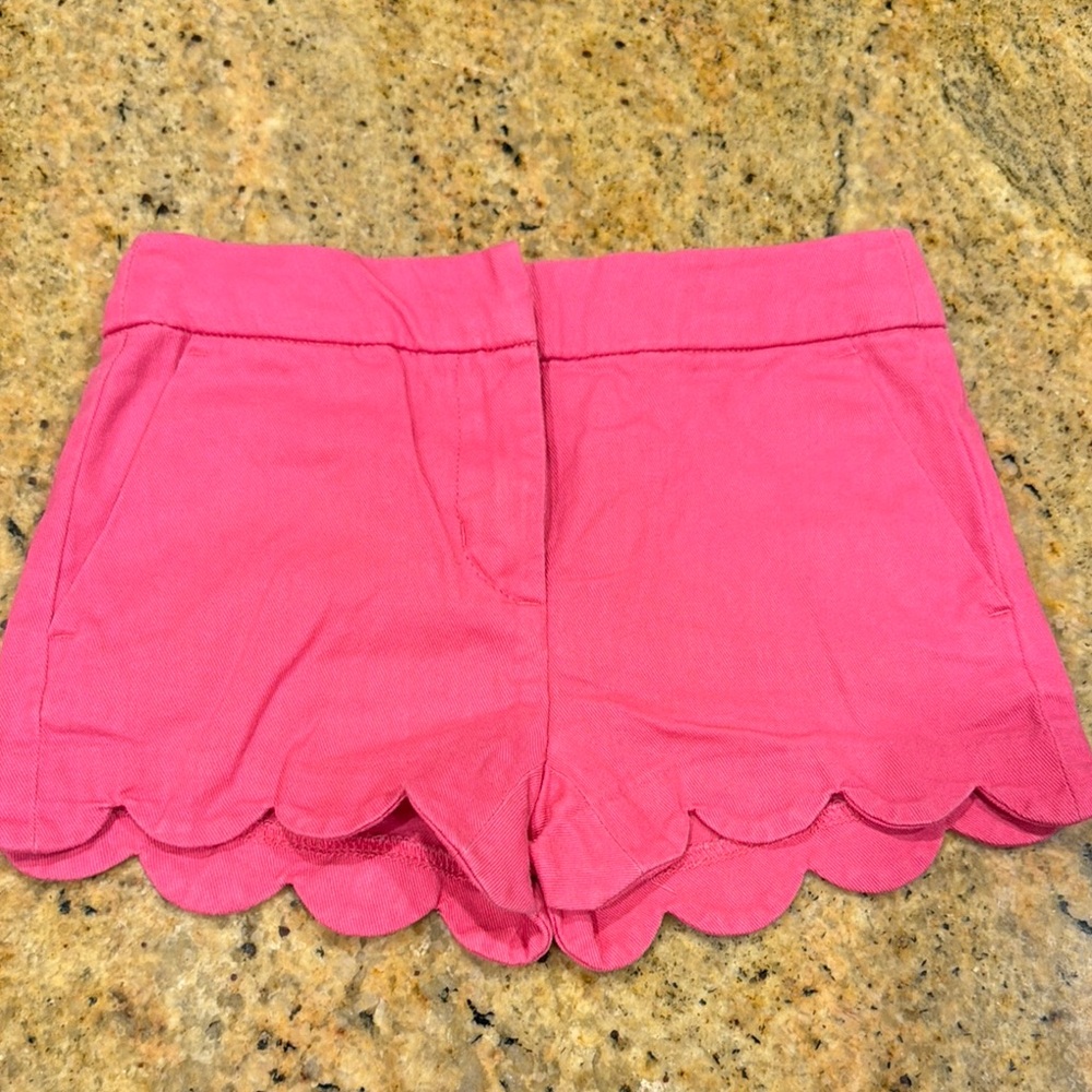 Crewcuts Pink Scalloped Hem Girls Shorts